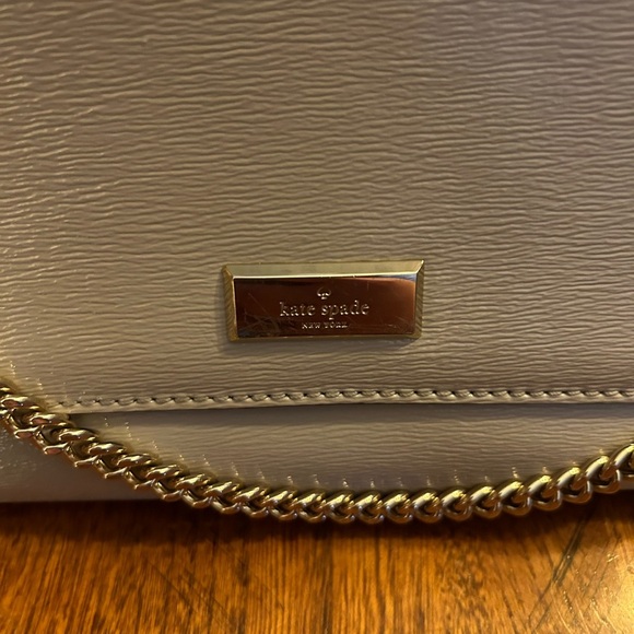 Kate Spade Gray Shoulder Bag Purse Chained Strap - Picture 2 of 13